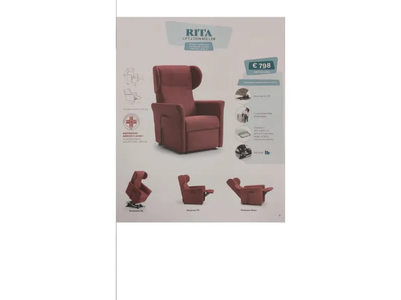 Poltrona in Tessuto Multipla Vitarelax a prezzo Outlet