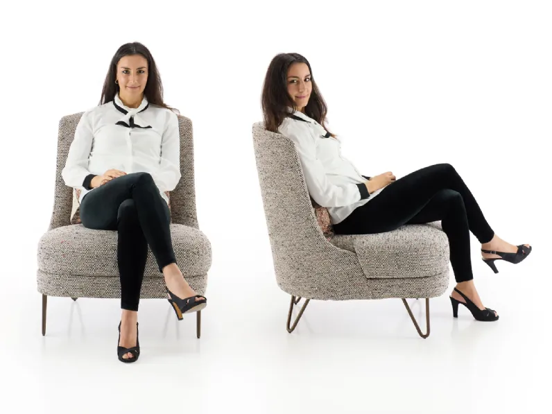 Poltrona in Tessuto Beatrix outlet Diotti.com a prezzo Outlet