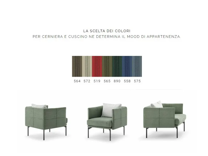 Poltrona in stile moderna Zip Biba salotti in Offerta Outlet