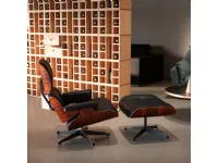 Poltrona in Pelle Lounge chair e ottoman Artigianale in Offerta Outlet