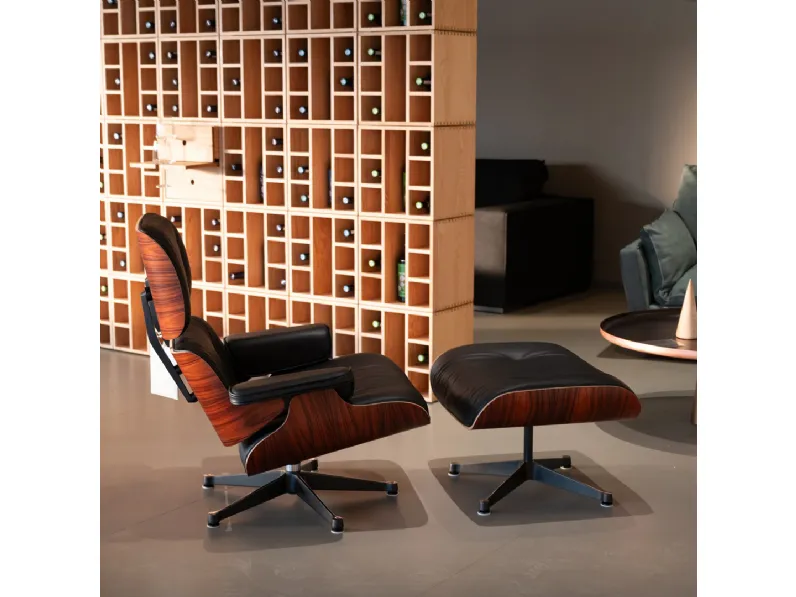 Poltrona in Pelle Lounge chair e ottoman Artigianale in Offerta Outlet