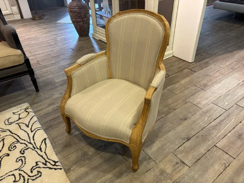 Poltrona in stile classica Luigi xv Dialma brown in Offerta Outlet