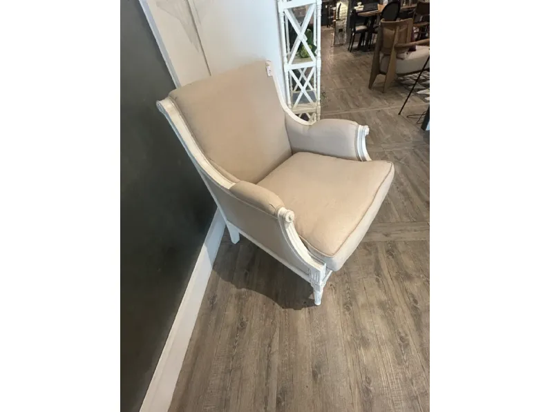 Poltrona in stile provenzale Poltrona  Dialma brown in Offerta Outlet