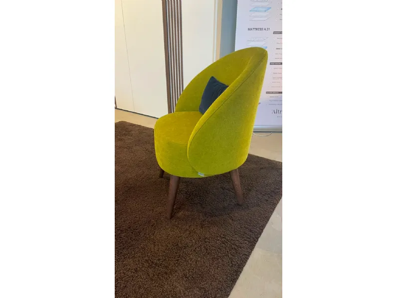 Poltrona in stile design Poltroncina verde ivy domingo  in Offerta Outlet