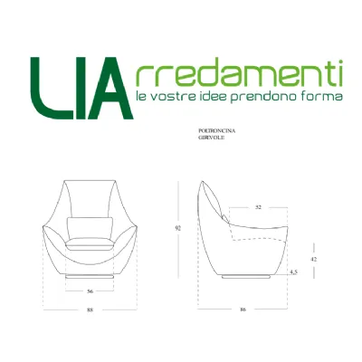 Poltrona in stile moderno Ula Egoitaliano in Offerta Outlet