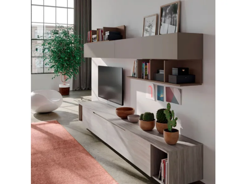 Parete attrezzata Day 17 soggiorno di Collezione esclusiva scontata del 40%