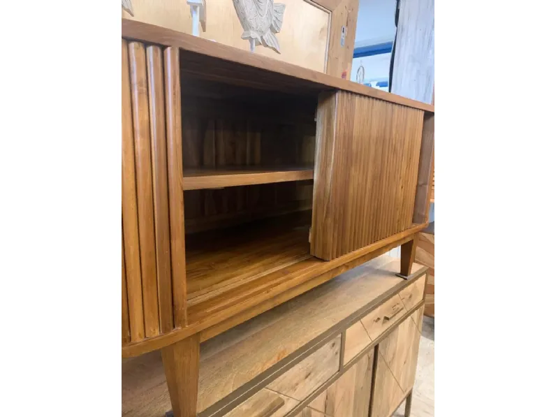 Mobile porta tv Mobile porta tv teak 150 di Outlet etnico con forte sconto