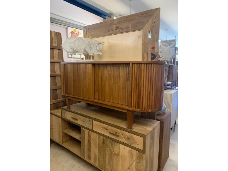 Mobile porta tv Mobile porta tv teak 150 di Outlet etnico con forte sconto