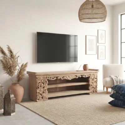 Mobile modello Mobile porta tv teak ric 160 porta tv di Outlet etnico in Offerta Outlet