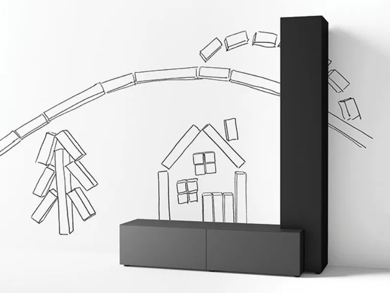 Porta tv di Minotti italia modello Regolo  a PREZZI OUTLET  approfittane ora!