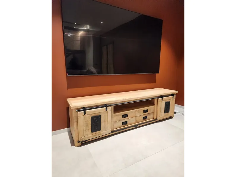 Mobile porta tv Mobile portatv industrial newport   di Outlet etnico con forte sconto