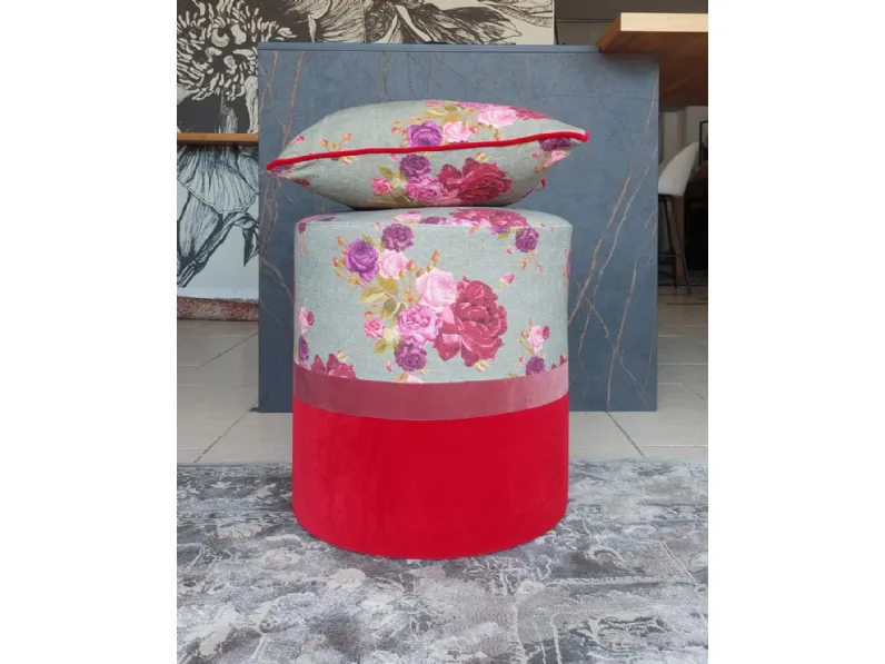 Pouf in tessuto Cylinder a marchio Artigianale a prezzo ribassato