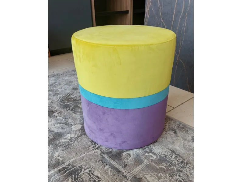 Pouf in tessuto Cylinder a marchio Artigianale a prezzo ribassato