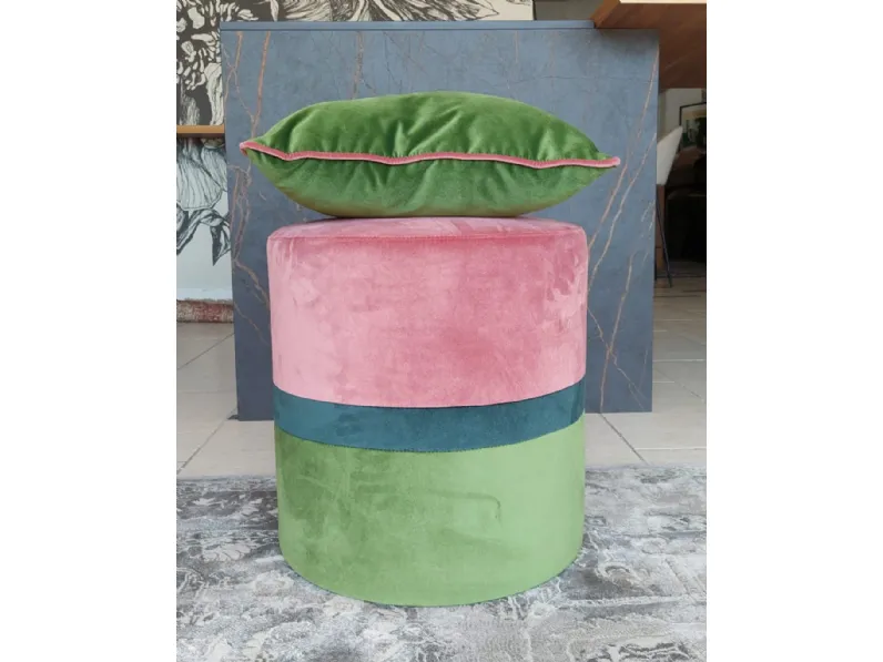 Pouf in tessuto Cylinder a marchio Artigianale a prezzo ribassato