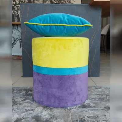 Pouf in tessuto Cylinder a marchio Artigianale a prezzo ribassato