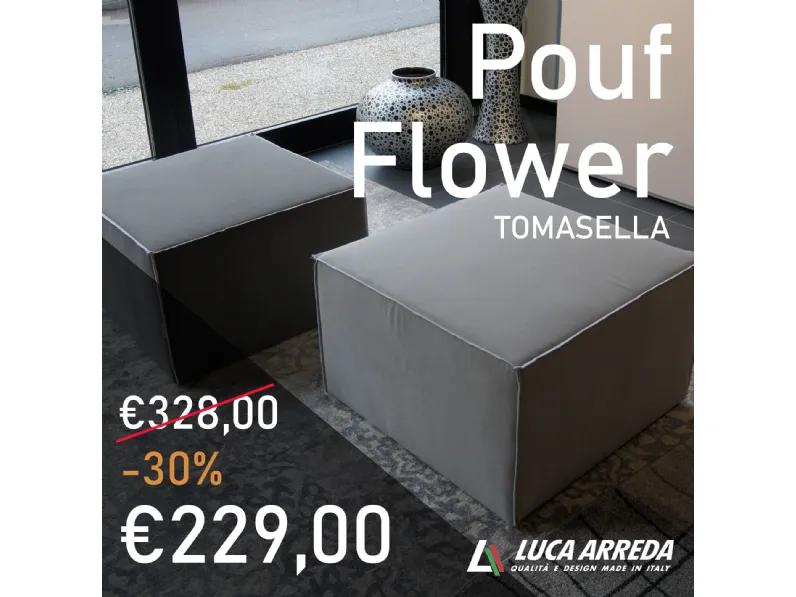 Pouf in tessuto Flower a marchio Tomasella a prezzo ribassato