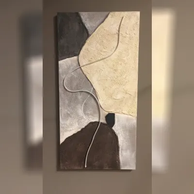 Magnifico quadro astratto Quadro terra Artigianale in Offerta Outlet