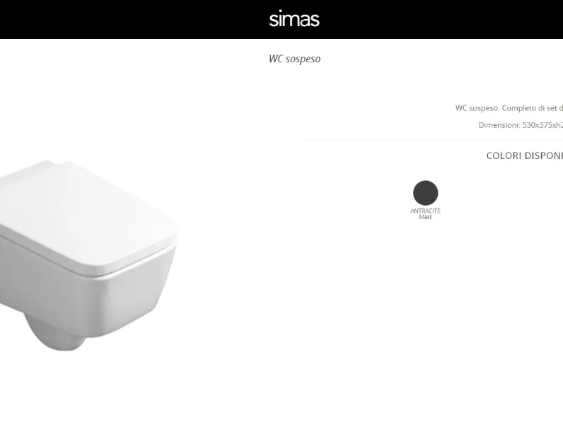 Sanitari bagno modello Degrade a marchio Simas in Ceramica a prezzo scontato