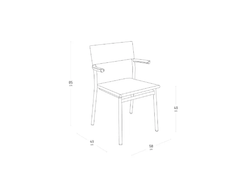 Sedia Poltroncina oron obsidian da giardino a marchio Collezione esclusiva con forte sconto