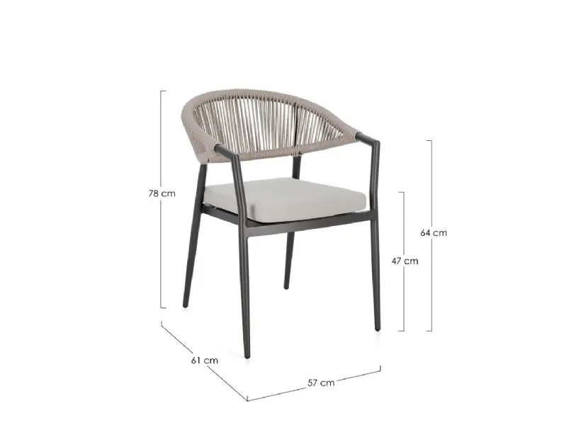 Sedia Millor da giardino a marchio Bizzotto con forte sconto