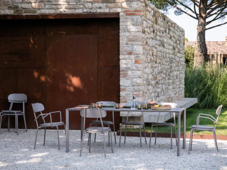 Sedia da giardino modello Sedia fox grigio antico Vermobil a prezzo Outlet