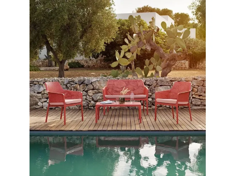 Sedia da giardino Net relax corallo Nardi in offerta