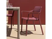 Sedia da giardino Sedia con braccioli cassia borgogna  Nardi con forte sconto
