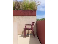 Sedia da giardino Sedia con braccioli cassia borgogna  Nardi con forte sconto