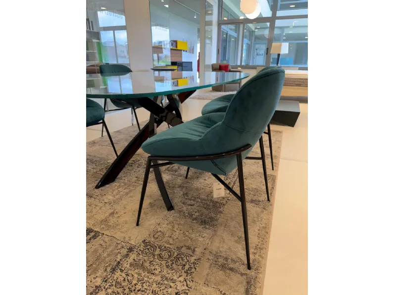 Sedia in tessuto fissa Amelie in Offerta Outlet