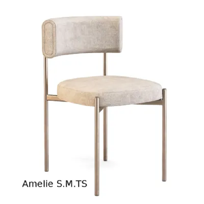 Sedia in tessuto fissa Amelie in Offerta Outlet