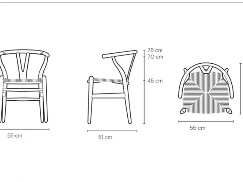 Sedia da soggiorno Sedia carl hansen & søn ch24 - wishbone di Carl hansen & son SCONTATA 60%