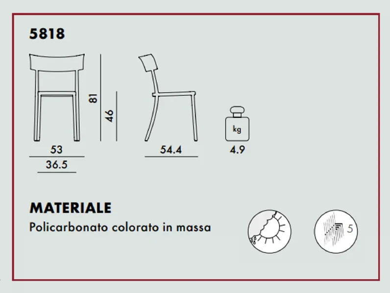 Sedia Kartell Catwalk mat a PREZZO OUTLET