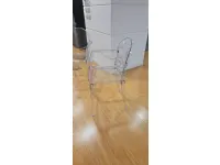 Sedia di La seggiola modello Coppia sedie braccioli trasparente da cucina in offerta -50%