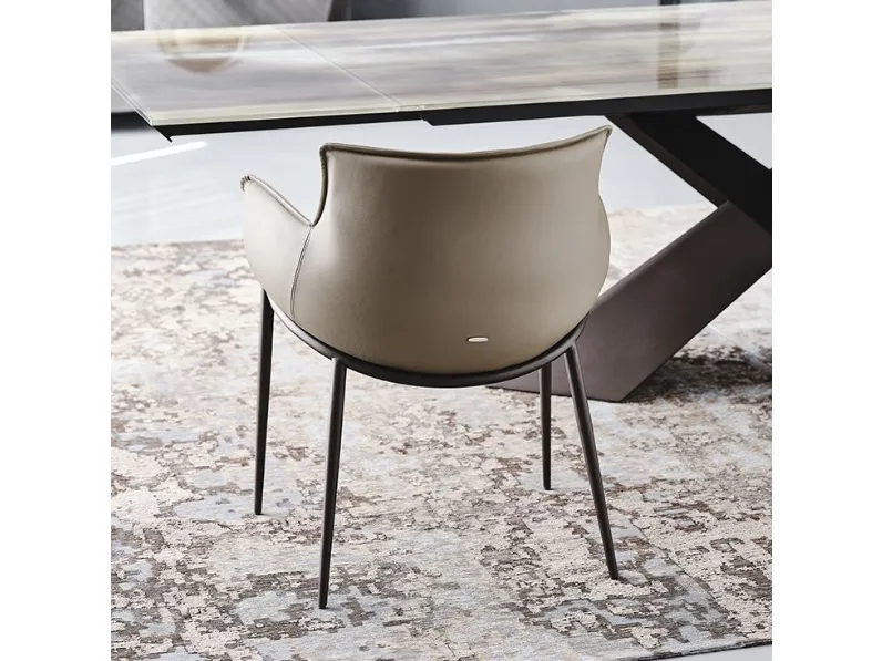 Sedia con braccioli Rhonda Cattelan italia a prezzo Outlet