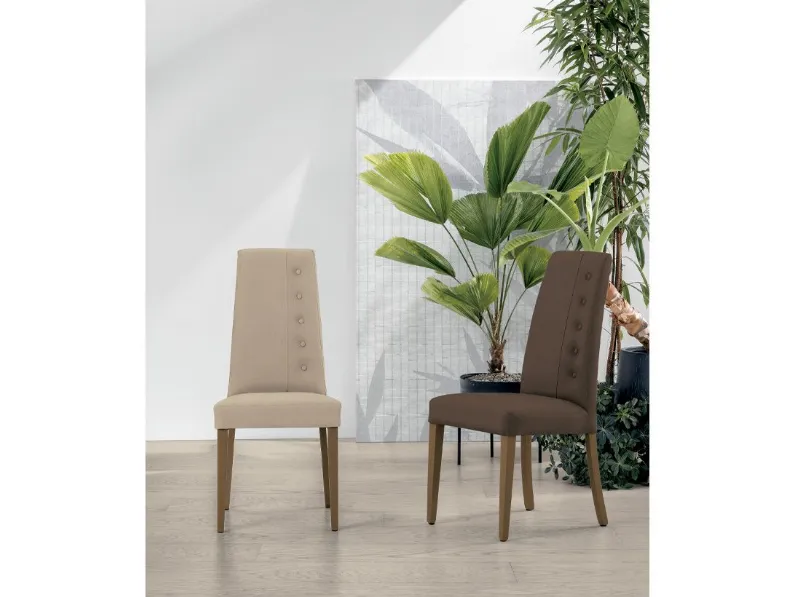 Sedia modello Bellinzona con schienale alto di Target point 