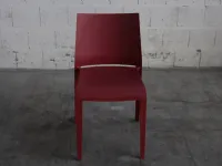 Sedia da cucina Desalto una sedia modello riga colore rosso Desalto a prezzo Outlet