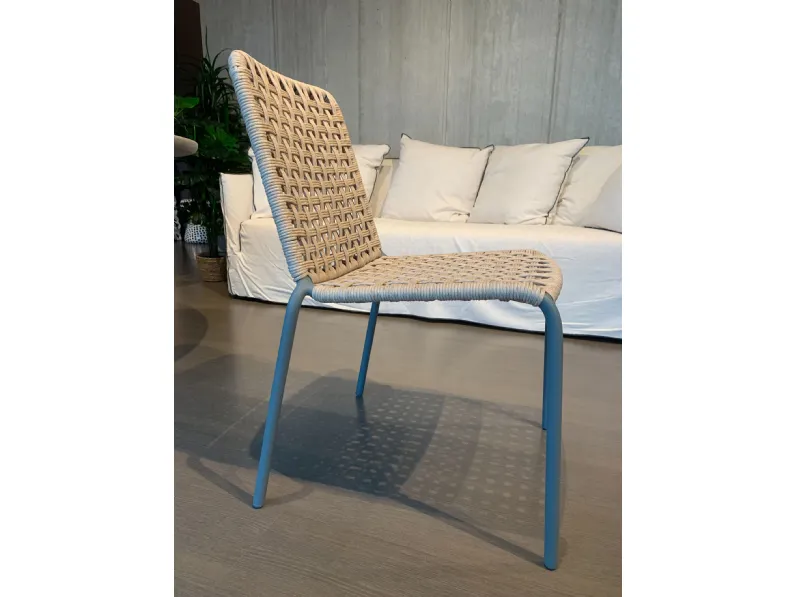 Sedia in metallo senza braccioli Straw in offerta