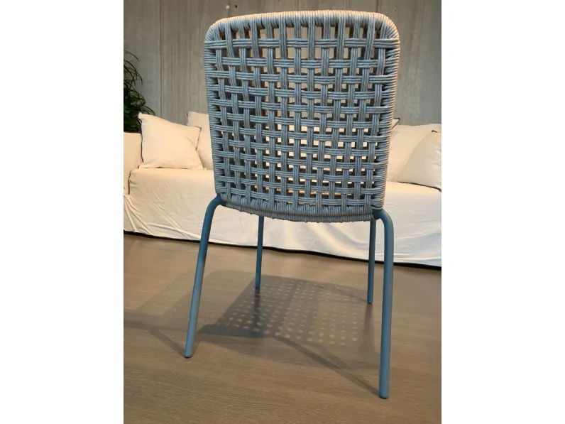 Sedia in metallo senza braccioli Straw in offerta