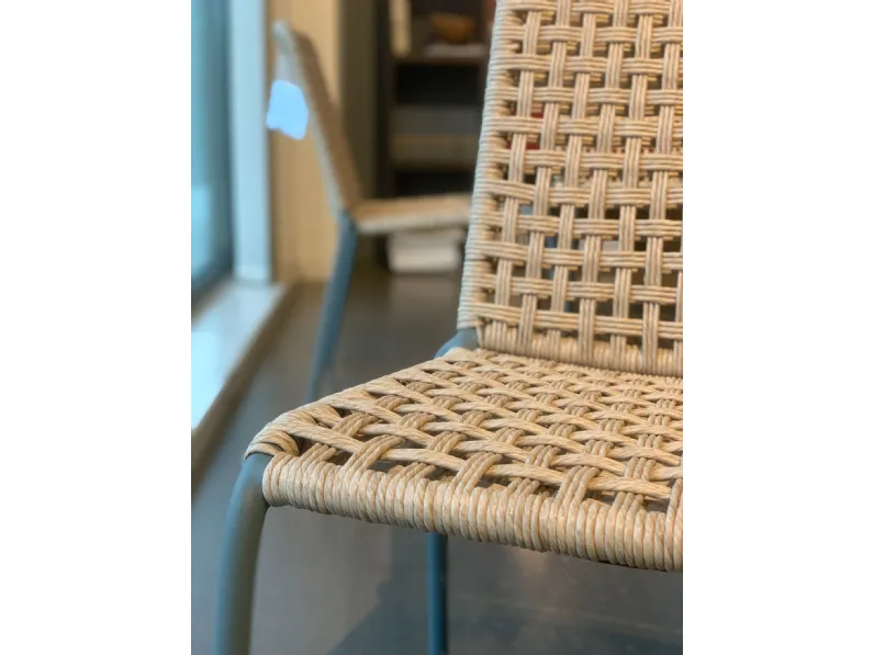 Sedia in metallo senza braccioli Straw in offerta