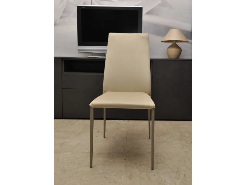 Sedia con schienale alto Quattro sedie tai di Bontempi in Offerta Outlet
