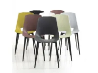 Sedia in plastica con schienale medio Eva 4 in offerta