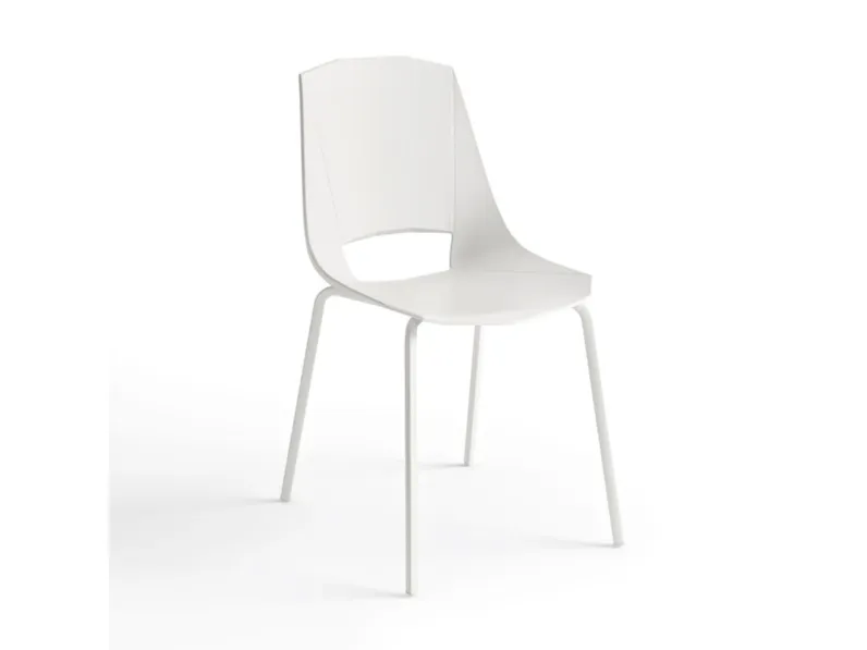 Sedia in plastica con schienale medio Eva 4 in offerta