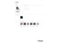 Sedia da cucina realizzata in tessuto Fresia di Target point 