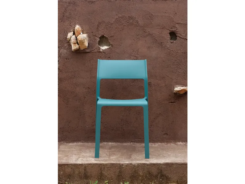 Sedia in plastica impilabile Trill bistrò in Offerta Outlet