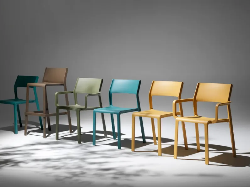 Sedia in plastica impilabile Trill bistrò in Offerta Outlet