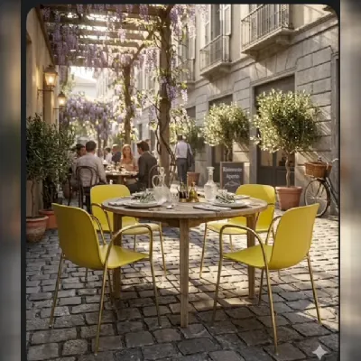Sedia troy gialla struttura oro Magis SCONTATA a PREZZI OUTLET