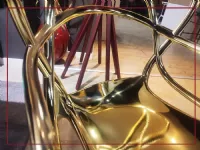 Sedia Masters metal da soggiorno realizzata in metallo scontata del 44%
