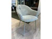Sedia in tessuto con braccioli Cassidy warm in offerta