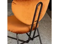 Sedia da soggiorno realizzata in ecopelle Chloe di Cattelan italia 