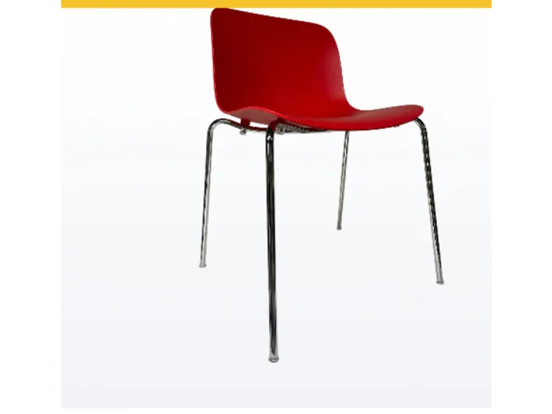 Sedia senza braccioli Sedia troy chair rossa  magis di Magis a prezzo Outlet